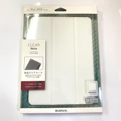 iPad Pro 11インチ 第1世代 背面クリアフラップケース Clear Note PUレザー スタンド ホワイト/ブラック