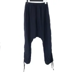 トリココムデギャルソン tricot COMME des GARCONS キュプラ サルエルパンツ 薄手 無地 ゴムウエスト フリーサイズ ネイビー 紺 TI-P027のサムネイル