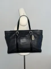 COACH オールブラック ショルダーバッグ