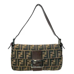 フェンディ FENDI ズッカ柄 マンマバケット ショルダーバッグ キャンバス ブラウン シルバー金具【中古】のサムネイル