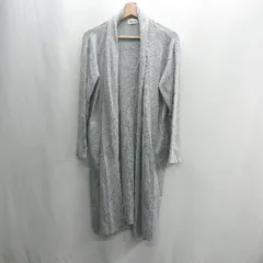 ◇ ⊇ PLST 長袖 ロングカーディガン サイズM グレー レディース E  【1409100049428】