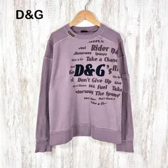 00s D&G DOLCE&GABBANA ドルチェアンドガッバーナ ロゴパッチ スウェット トレーナー パープル ユニセックス y2k グランジのサムネイル