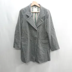 ◇ ⊇ PEGGY LANA　ペギーラナ ウール系　裏地ストライプ 長袖 トレンチコート サイズ2 グレー レディース E  【1409100050660】のサムネイル