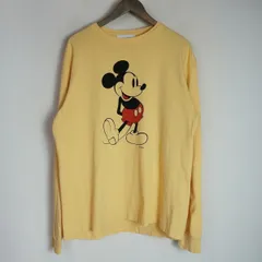 24AW UNUSED アンユーズド × Disney ディズニー Mickey Print Long Sleeve Tee ミッキー 長袖 Tシャツ ロンT US2458 イエロー系 2894Q★4のサムネイル