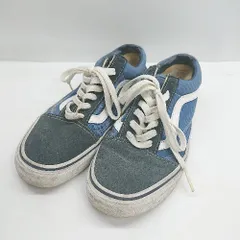 ◇ Θ VANS ヴァンズ ローカットスニーカー サイズ5.5 ブルー ネイビー ホワイト レディース E  【1409100058901】のサムネイル