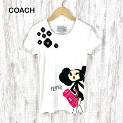 COACH コーチ POPPY ポピー Tシャツ 半袖 ビーズ ラメ 花柄 - メルカリ