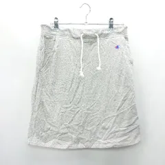 ◇ Θ Champion チャンピオン ワンポイントロゴ刺繍 ミニ丈 台形 スカート サイズL グレー系 レディース E  【1409100065657】のサムネイル