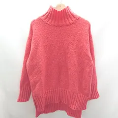 ◇ ⊇ Aunt Marie's タートルネック 長袖 ニット セーター サイズF レッド レディース E  【1409100067200】