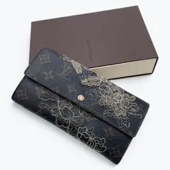 LOUIS VUITTON ルイヴィトン モノグラム ダンテェル ポルトフォイユ サラ 刺繍 長財布 ロングウォレット M95389 メンズ レディース ユニセックス 正規品 真贋鑑定済み