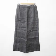 ベイジ BEIGE スカート Aライン ロング ベンツ 麻 グレー 4のサムネイル