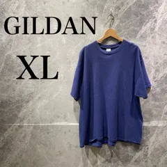 GILDAN メンズ XL相当 ブルー 半袖Tシャツ ビッグ 古着