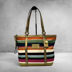 COACH コーチ 65th 12421 トートバッグ ストライプ マルチカラー レガシー y2k archive vintage shoulder bag tote bag rare colorful レディース メンズ ユニセックス 00s 2874