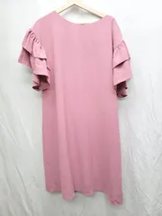 ◇ ⊂ merlot plus メルロープリュス フリル袖 半袖 膝下 ワンピース サイズ表記なし ピンク レディース P  【1409250028144】のサムネイル