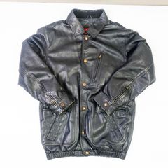 90s J.crew コーチジャケット レザージャケット スナップボタン レザー