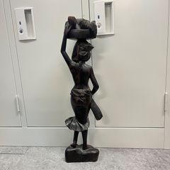 バリ島♡木彫り 女性像 オブジェ インテリア置物 - メルカリ