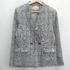 ◇ ⊇ ROPE PICNIC ロペピクニック チェック 長袖 ジャケット サイズ40 グレー レディース E  【1410100044450】