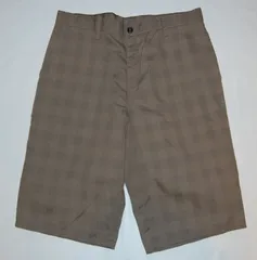 送料無料! USED Dickies ディッキーズ ワークショーツ ショートパンツ チェック柄 ブラウン系 W36 DS-23