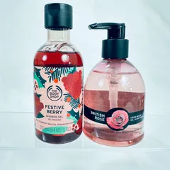 未使用 ロクシタン ハンドウォッシュ(ハンドソープ) ブリティッシュローズ 275ml シャワージェル(ボディシャンプー) フェスティブベリー 250ml L'Occitane のサムネイル