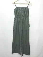 ◇ ◎●未使用●⊂ callautia タグ付き　リネンライクギャザーキャミ サロペット　パンツ サイズM ブラック レディース P  【1410160003244】のサムネイル