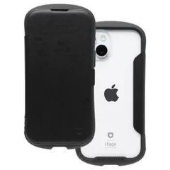 iFace Reflection iPhone 15 ケース 手帳型 クリ��ケース (ブラック)【 アイフェイス スマホケース 耐衝撃 アイフォン15 手帳 ダイアリーケース カード収納 ポリカーボネート 】 [ブラック] [iPhone 15]
