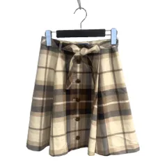 ブルーレーベルクレストブリッジ BLUE LABEL CRESTBRIDGE スカート チェック ひざ丈 36 茶 ブラウン ベージュ ■WGA