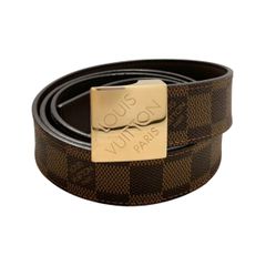 ルイヴィトン モノグラム サンチュール キャレ ベルト シルバー金具 LV
