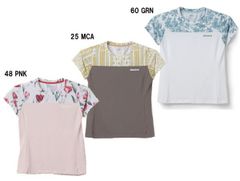 Admiral Tシャツ フェイクレイヤーヘムグラフィック チューリップ柄 LL
