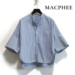 マカフィー ギンガムチェック スキッパー シャツ ドルマン バンド 