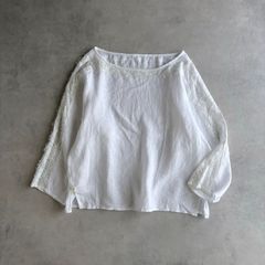 シップスデイズ レースコットンリネンプルオーバーブラウス ナチュラル 