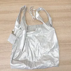 ◇ Θ loti web限定 チャーム コインケース トートバッグ メタリックシルバー レディース E  【1410290017531】
