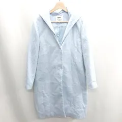 ◇ ⊇ ikka イッカ ウール素材 長袖 トレンチコート サイズM サックス レディース E  【1410290062494】のサムネイル