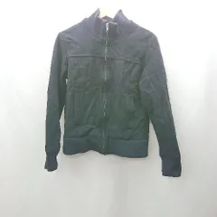◇ ⊇ SHIPS シップス ウール系 ニットリブ 長袖 ブルゾン サイズM ネイビー系 レディース E  【1410290068229】のサムネイル