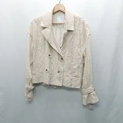 ◇ ⊇ MERCURYDUO マーキュリーデュオ リボン装飾 長袖 ショートトレンチコート サイズM ベージュ レディース E  【1410290073162】のサムネイル