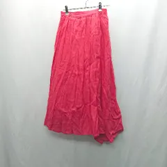 ◇ ⊂ Audrey and John Wad 2way リネン プリーツ ロング丈 フレア スカート サイズF レッド レディース E  【1410290073674】のサムネイル