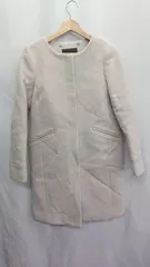 ◇ ⊇ UNITED ARROWS ユナイテッドアローズ ウール混合 長袖 コート サイズ38 アイボリー系 レディース E  【1410290078242】のサムネイル