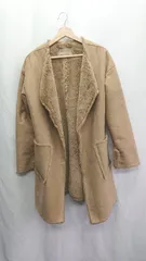 ◇ ⊇ NICE CLAUP ナイスクラップ ファー 長袖 コート サイズF キャメル系 レディース E  【1410290078198】のサムネイル