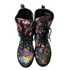 Dr. Martens CASTEL 8ホール ブーツ 花柄 希少 - メルカリ