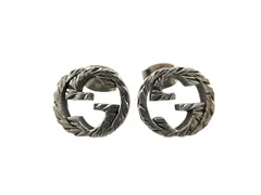 グッチ GUCCI インターロッキングG スタッドピアス GG 457109 J8400 0811 SILVER シルバー アクセサリー ☆AA★