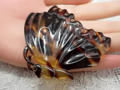 本べっ甲　大きな蝶々のブローチ　玳瑁　ヴィンテージ