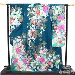 ma6396 振袖 加賀友禅 作家物 落款 真一 成人式 着物 正絹 160cm 