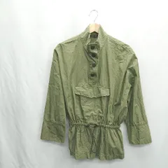◇ ⊆ ZARA ザラ コットン100％ 長袖 ブラウス サイズM カーキ系 レディース E  【1411280003398】