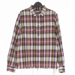 エムエスジーエム MSGM ロングスリーブカットオフチェックシャツ 長袖 44 マルチカラー 2440MH09X 国内正規のサムネイル
