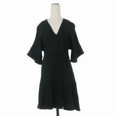 クロエ CHLOE Double Jersey V Neck Dress ダブルジャージー Vネック ワンピース ドレス 半袖 34 ブラック 黒 15AJR37-15A083 国内正規のサムネイル