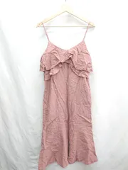 ◇ ⊂ naturalcouture ナチュラルクチュール 麻混合 キャミソール ロング ワンピース サイズM ブラウン系 レディース E  【1411280009246】のサムネイル