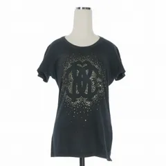 ロベルトカヴァリ roberto cavalli Tシャツ カットソー ラインストーン 半袖 44 ブラック 黒 HP6651 NZ002のサムネイル