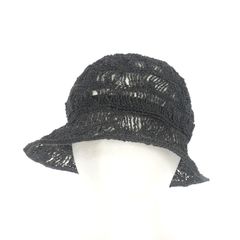 【新品・未使用】メゾンエヌアッシュパリ　ラフィアハット　ブラック 新品 MAISON N.H PARIS メゾンアッシュパリ ラフィア ハット - メルカリ