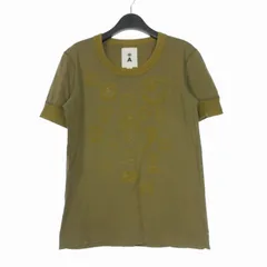 エイス A リンガーTシャツ カットソー エンブレム コットン 半袖 3 カーキのサムネイル