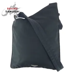 美品 PRADA プラダ テスート 三角ロゴプレート ブラック 黒 シルバー金具 ナイロン ショルダーバッグ ポシェット レディース 505669【中古】