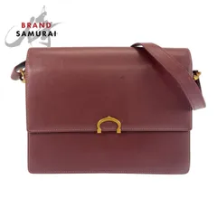 美品 CARTIER カルティエ マストライン ワインレッド ボルドー レザー 斜め掛け ショルダーバッグ メッセンジャーバッグ レディース 506465【中古】