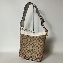 2604-229｜コーチ シグネチャー ショルダーバッグ ホワイト - メルカリ